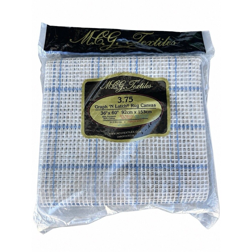 MCG Textiles Graph N Latch Rug Canvas 3.75 Mesh 36x60 New Made in USA